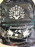 Endeavors247 Handmade Mini Moto Backpack Paint Splatter Tie Dye Acid Wash