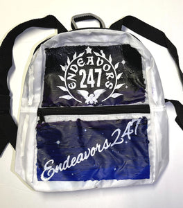 Endeavors247 Handmade Mini Moto Backpack Universe Galaxy