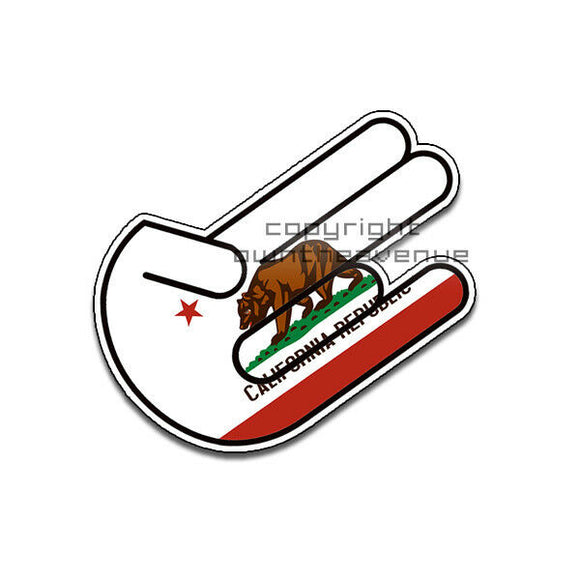 Shocker JDM Cali California Bear Republic Flag Dope Sticker Decal 4
