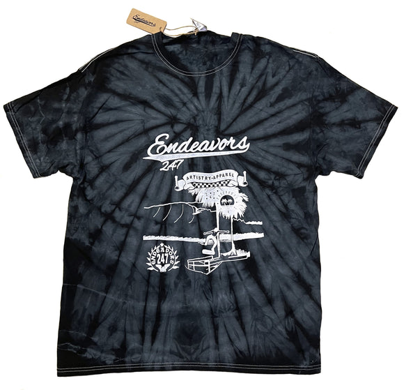 Tie Dye Acid Wash Skateboarding on The Beach Vol 1 Adult T Shirt