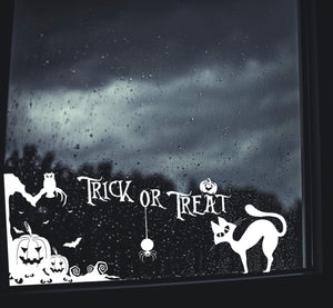 Halloween Decal Sticker Trick or Treat Wicca Witchcraft Scary Big Size 19" Long - OwnTheAvenue