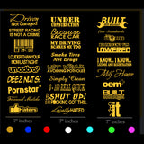 JDM 10 Random Car Sticker Decal Pack Lot Tuner Low Funny Euro JDM Boost Drift - OwnTheAvenue