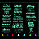 JDM 10 Random Car Sticker Decal Pack Lot Tuner Low Funny Euro JDM Boost Drift - OwnTheAvenue