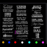 JDM 10 Random Car Sticker Decal Pack Lot Tuner Low Funny Euro JDM Boost Drift - OwnTheAvenue