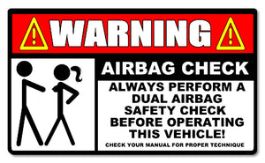 Airbag Check funny warning Decal Sticker OEM JDM Car Truck SUV  5" - OwnTheAvenue