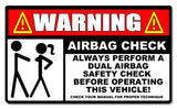 Airbag Check funny warning Decal Sticker OEM JDM Car Truck SUV  5" - OwnTheAvenue
