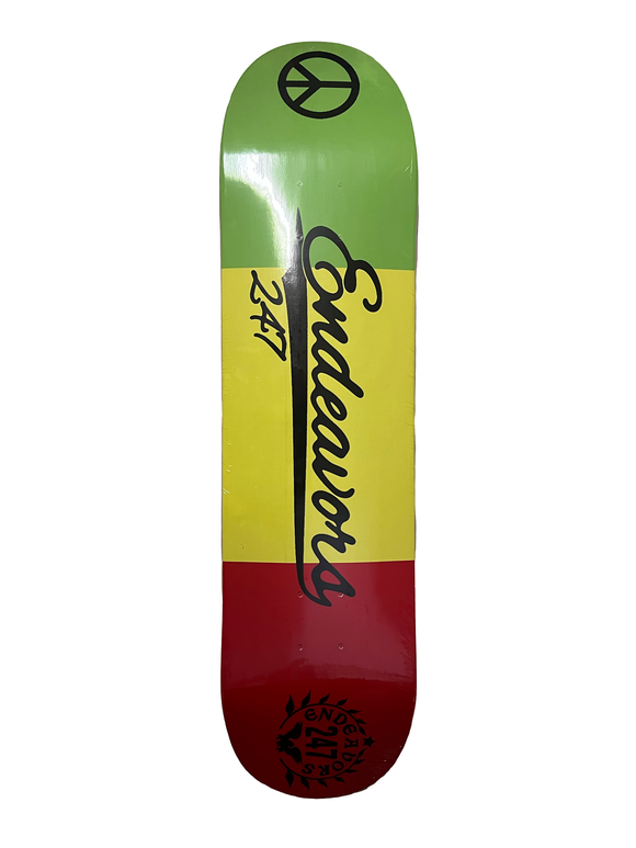 Endeavors247 Rasta Peace Logo Skateboard Deck