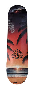 Endeavors247 Sunset Beach Galaxy Skateboard Deck